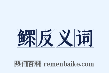 鳏反义词是什么意思的图片